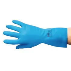 MAPA Vital 165 Flüssigkeitsbeständige Handschuhe für den Umgang mit Lebensmitteln Blau Groß (10er Pack), Bild 5
