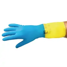 MAPA Alto 405 Flüssigkeitsfeste Hochleistungs-Hausmeisterhandschuhe Blau und Gelb Groß, Bild 2