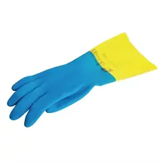 MAPA Alto 405 Flüssigkeitsfeste Hochleistungs-Hausmeisterhandschuhe Blau und Gelb Extra groß