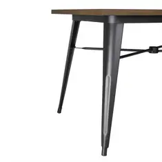Bolero Kompletter Outdoor Tisch 120x76x76cm Dunkles Holz, Bild 4