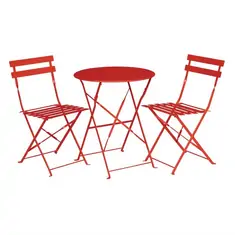 Bolero klappbare Terrassenstühle Stahl rot (2 Stück), Bild 3