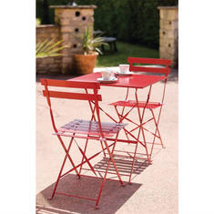 Bolero klappbare Terrassenstühle Stahl rot (2 Stück), Bild 4