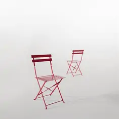 Bolero klappbare Terrassenstühle Stahl rot (2 Stück), Bild 5