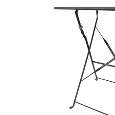 Bolero quadratischer klappbarer Terrassentisch Stahl schwarz 60cm, Bild 3