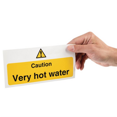 Vogue Warnschild "Caution - Very hot water" Sehr heißes Wasser, Bild 2