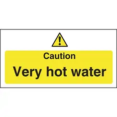 Vogue Warnschild "Caution - Very hot water" Sehr heißes Wasser, Bild 3