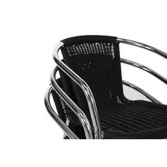 Bolero Rattanstühle mit Armlehne in Aluminiumdesign schwarz, Bild 4