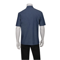 Chef Works Unisex Denim Hemd Detroit kurzarm blau XL, Bild 2