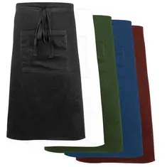 Nino Cucino Bistroschürze mit Tasche, Mischgewebe, schwarz, L. 70 cm