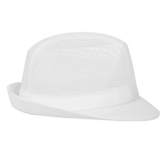Trilby Hut mit Haarnetz weiß Größe S, Kleidergröße: S, Farbe: Weiß, Bild 5