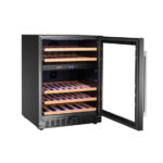 Arktic Weinkühler, 2 Zonen, 46 Flaschen, Schwarz, 570x595x(H)820mm – Bild 3
