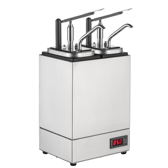 05-51534N.jpg Neumärker Soßenspender 2x 3 Liter beheizt mit 2 Pumpen – Bild 1