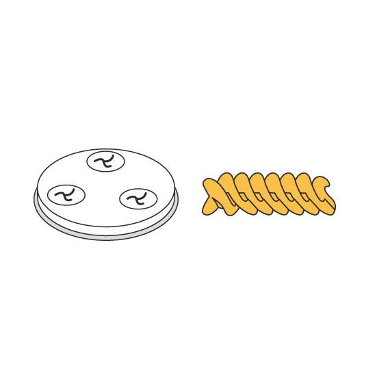06-50754-01.jpg Neumärker Pasta-Scheibe Ø 57 mm Fusilli für Nudelmachine PF25E/PF40E – Bild 1