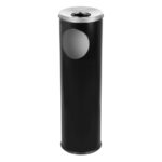 Standaschenbecher mit Papierkorb, schwarz – Bild 5