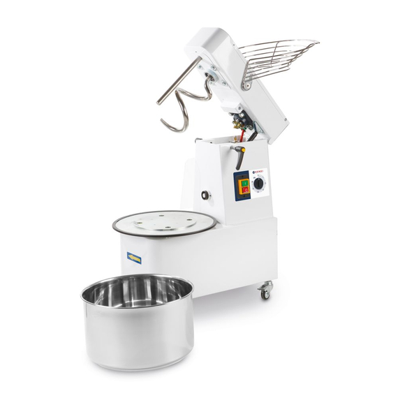 08711369226339_0.jpg Hendi Spiralmixer mit aufklappbarem Kopf und abnehmbarer Schüssel, 35 kg/h, 10L, 230V/370W, 380x590x(H)575mm – Bild 1