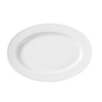 Hendi Platte, oval, Weiß, 340x240mm