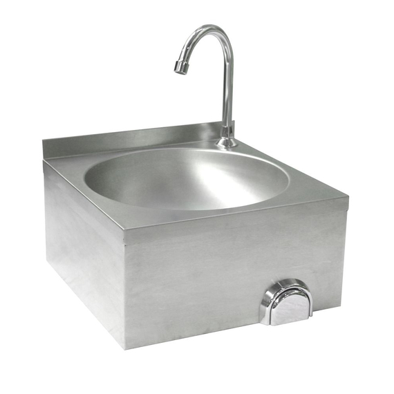 08711369810316_0.jpg Hendi Waschbecken mit Kniebedienung, 400x428x(H)406mm – Bild 1