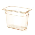 Hendi Gastronorm-Behälter 1/4, hochtemperatubeständig, GN 1/4, 3,8L, Transparent, 265x162x(H)150mm