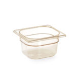 Hendi Gastronorm-Behälter 1/6, hochtemperatubeständig, GN 1/6, 1,6L, Transparent, 176x162x(H)100mm