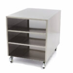 Maxima Gastro Maschinentisch - 60 x 80 cm - 120 kg Ladungskapazität - auf Rädern