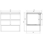 Vaiotec Kühltisch Mini / 2-fach - mit 4 Schubladen, 900 x 700 mm – Bild 9