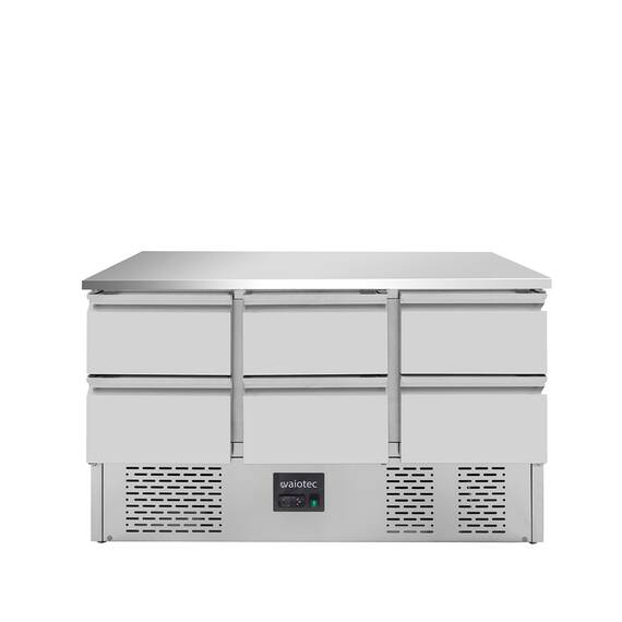 10016-1.jpg Vaiotec Kühltisch Mini / 3-fach - mit 6 Schubladen, 1365 x 700 mm – Bild 1