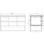 Vaiotec Kühltisch Mini / 3-fach - mit 6 Schubladen, 1365 x 700 mm – Bild 6