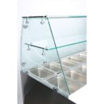 Vaiotec Saladette / 2-fach mit eckigem Glasaufsatz, 900 x 700 mm – Bild 3