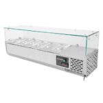 Vaiotec Kühlaufsatz mit Glasabdeckung 6xGN1/4, 1400 x 335 mm – Bild 3