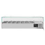 Vaiotec Kühlaufsatz mit Glasabdeckung 7xGN1/4, 1500 x 335 mm