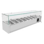 Vaiotec Kühlaufsatz mit Glasabdeckung 7xGN1/4, 1500 x 335 mm – Bild 3
