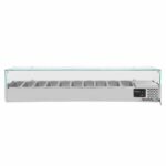 Vaiotec Kühlaufsatz mit Glasabdeckung 10xGN1/4, 2000 x 335 mm