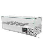 Vaiotec Kühlaufsatz mit Glasabdeckung 3xGN1/3 + 1xGN1/2, 1200 x 395 mm – Bild 3