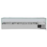 Vaiotec Kühlaufsatz mit Glasabdeckung 5xGN1/3 + 1xGN1/2, 1500 x 395 mm