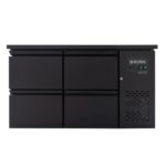 Vaiotec Barkühltisch schwarz / 4 Schubladen - 280 l, 1465 x 520 mm