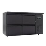 Vaiotec Barkühltisch schwarz / 4 Schubladen - 280 l, 1465 x 520 mm – Bild 2