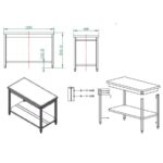 Vaiotec Arbeitstisch / mit Grundboden, 1200 x 600 mm – Bild 3