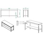 Vaiotec Arbeitstisch / mit Grundboden, 2000 x 600 mm – Bild 3