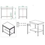 Vaiotec Arbeitstisch / mit Grundboden, 1000 x 700 mm – Bild 3