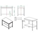Vaiotec Arbeitstisch / mit Grundboden, 1200 x 700 mm – Bild 3