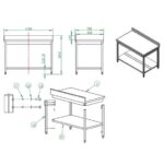 Vaiotec Arbeitstisch / mit Grundboden & Aufkantung, 1200 x 700 mm – Bild 3