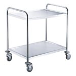 Vaiotec Servierwagen Edelstahl / 2 Böden, 860 x 540 mm