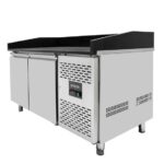 Vaiotec Pizzakühltisch / 2-türig "schwarz", 1510 x 800 mm – Bild 4