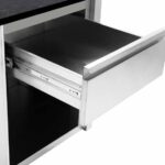 Vaiotec Kassentisch mit Schublade "schwarz", 600 x 820 mm – Bild 4