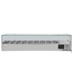 Vaiotec Kühlaufsatz mit Glasabdeckung 9xGN1/4, 1800 x 335 mm
