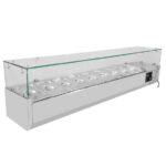 Vaiotec Kühlaufsatz mit Glasabdeckung 9xGN1/4, 1800 x 335 mm – Bild 2