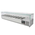 Vaiotec Kühlaufsatz mit Glasabdeckung 9xGN1/4, 1800 x 335 mm – Bild 3