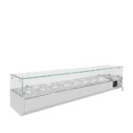 Vaiotec Kühlaufsatz mit Glasabdeckung 8xGN1/3, 1800 x 395 mm – Bild 2