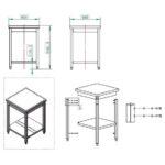 Vaiotec Arbeitstisch / mit Grundboden, 600 x 600 mm – Bild 3