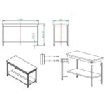 Vaiotec Arbeitstisch / mit Grundboden, 1400 x 600 mm – Bild 3